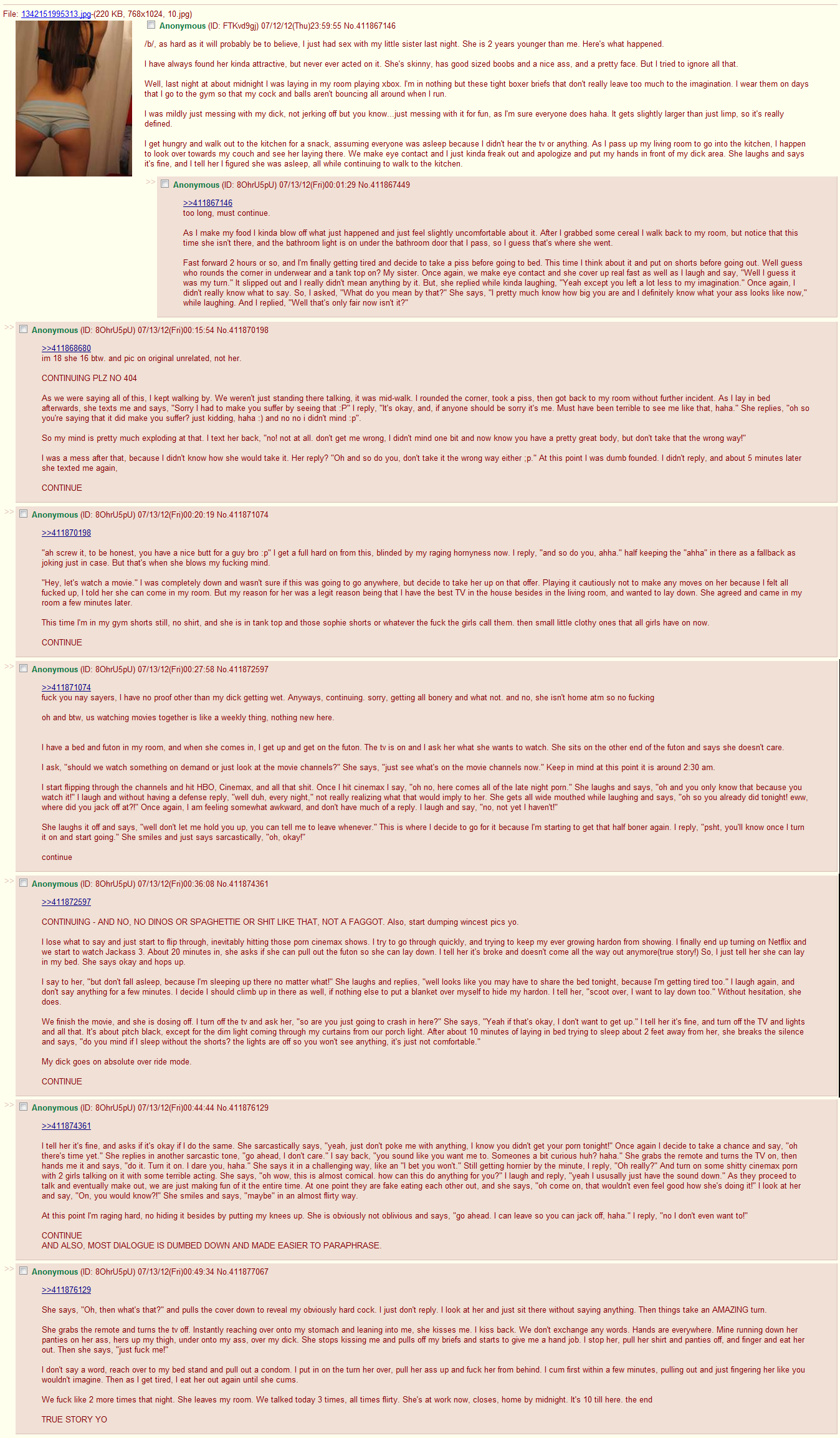 Anon is caught by sister in his underware