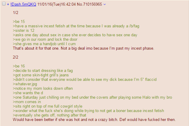 Anon share's his incest encounters