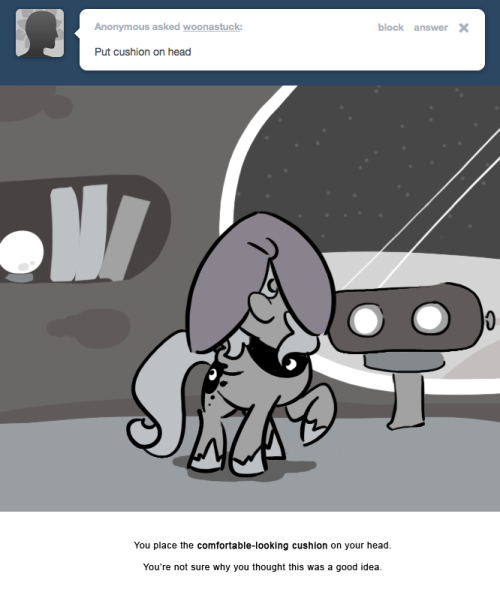 You place the comfortable-looking cushion on your head.
You&rsquo;re not sure why you thought this was a good idea.