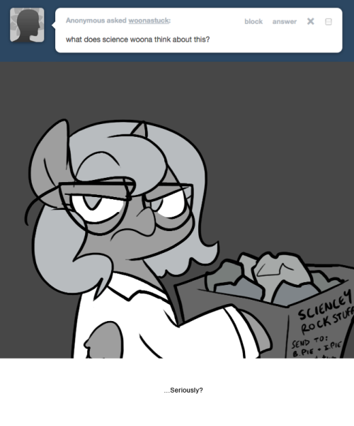 > what does science woona think about this?
&hellip;Seriously?