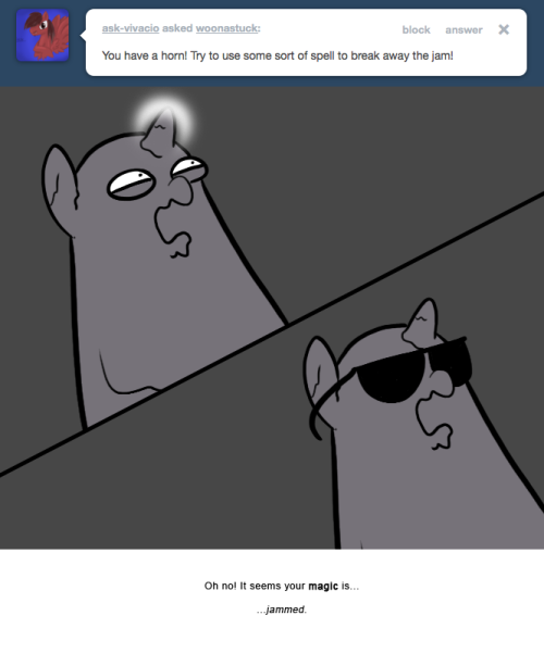 Oh no! It seems your magic is&hellip;
&hellip;jammed.