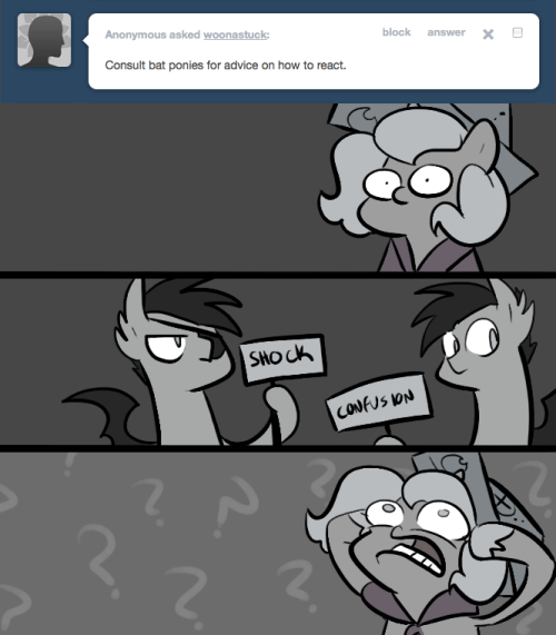 > Consult bat ponies for advice on how to react.
