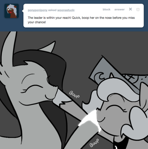 > The leader is within your reach! Quick, boop her on the nose before you miss your chance!