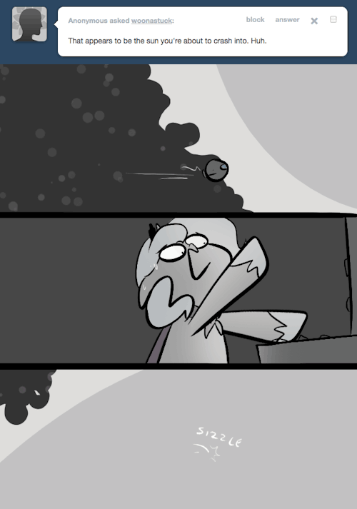 > That appears to be the sun you’re about to crash into. Huh.